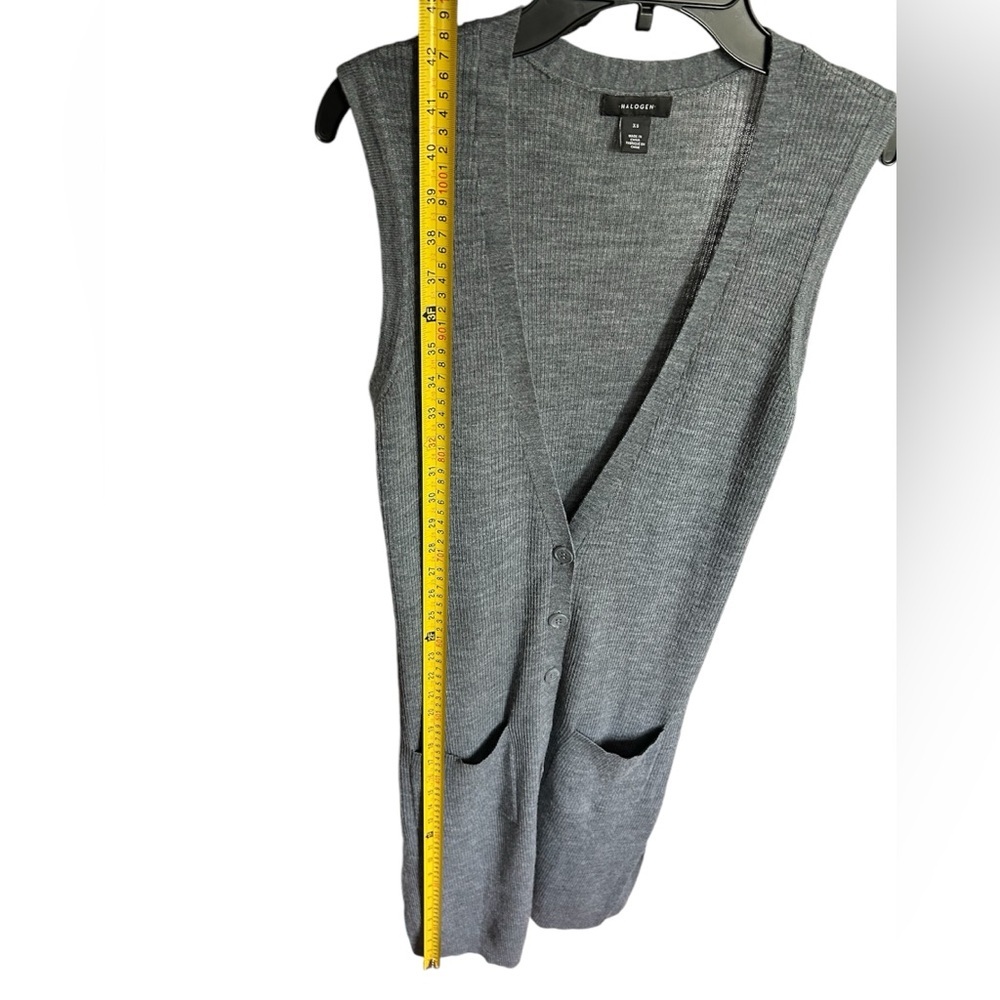 Halogen Long Merino Wool Sweater Vest Size XS - Picture 5 of 11